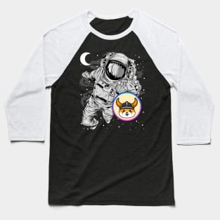 Astronaut Reaching Floki Inu Coin Floki Army To The Moon Crypto Token Cryptocurrency Wallet Birthday Gift For Men Women Kids Baseball T-Shirt